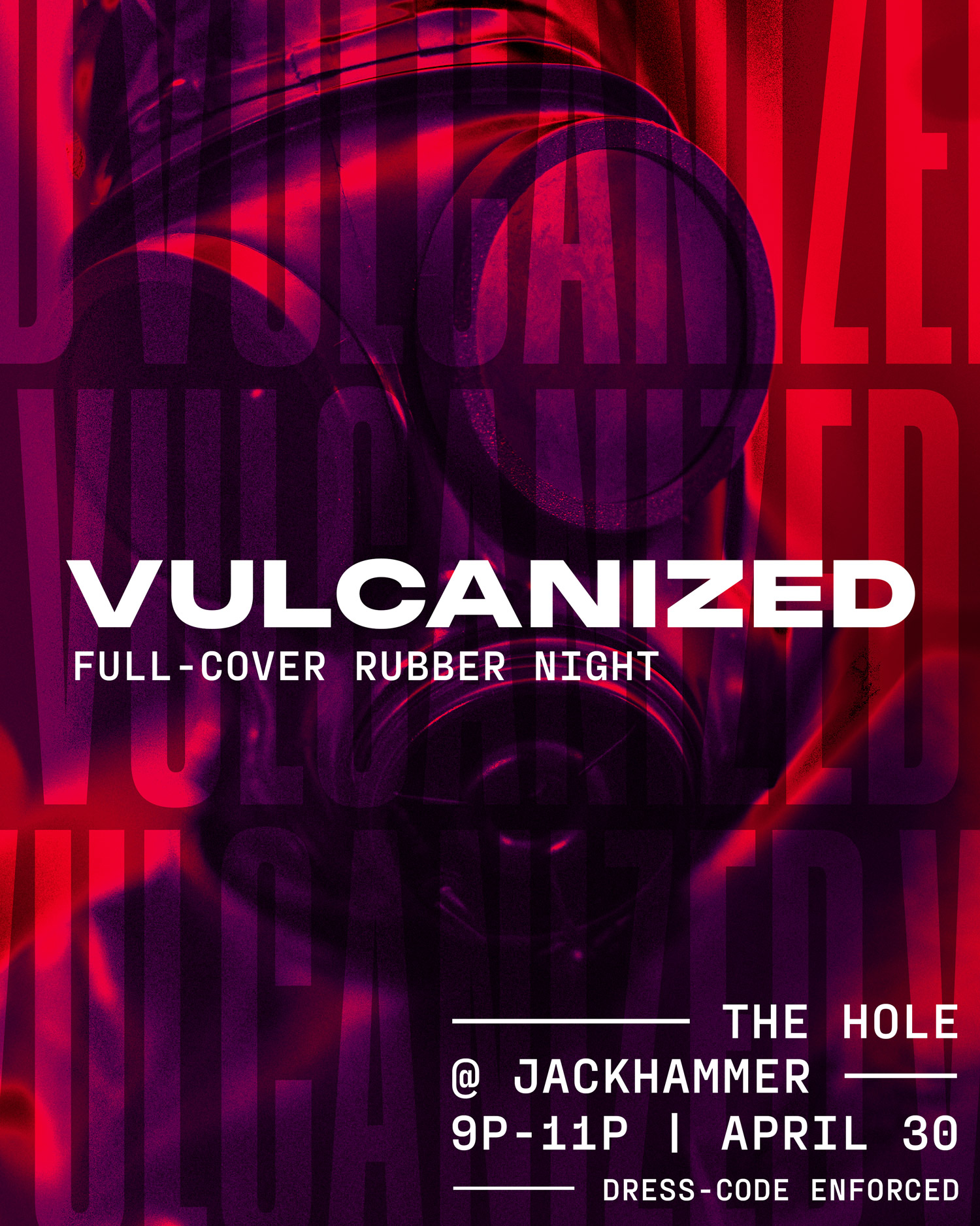 VULCANIZED Event Flyer for Jackhammer Bar